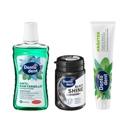Dontodent - Pack Hygiène "Fraîcheur Herbes" (Dentifrice + Bain de Bouche + Chewing-gum)