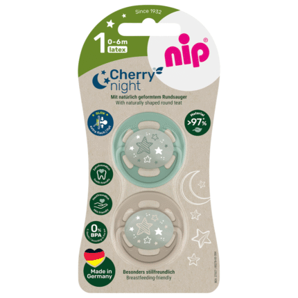 Sucette Nip Cerise nuit menthe/marron, taille 1, 0-6