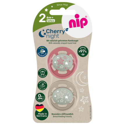 Sucette Nip Cerise nuit, rouge/marron, taille 2, à partir de 6 ans..., 2 pièces