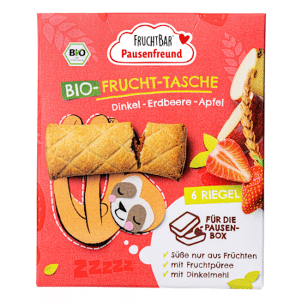 Snack Enfant Pausenfreund "Pochette de Fruits", Épeautre, Fraise, Pomme dès 3 ans (6x22 g), 132 g