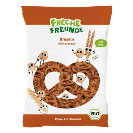 Snack Enfant "Brezeln" Audacieux aux Pois Chiches Freche Freunde, 75 g